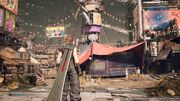 Wall Market in daytime from FFVII Remake