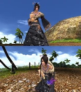 Lulu's victory pose.