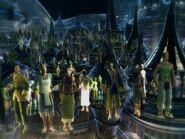 Image of Zanarkand during the concert in Final Fantasy X-2.