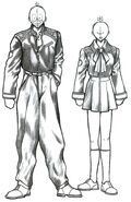 Sketch of the cadet uniform.