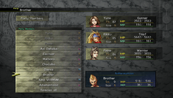 FFX-2 HD Party Members Menu