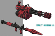 Scarlets minigun artwork for FFVII Remake