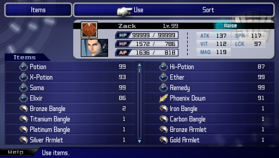 The Best Equipment in Crisis Core - Crisis Core - Final Fantasy 7