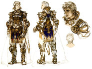 Concept art of Rasler by Akihiko Yoshida.