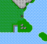 Melmond on the World Map (NES).