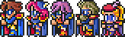 The cast of Final Fantasy V as Blue Mages.