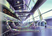 Colored concept art of the interior.