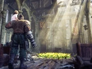 Barret and Marlene key art from FFVII Remake.jpg (936 KB) Key art of Barret and Marlene in the Sector 5 slums church.