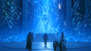FFXVI Party arriving at Heart of Mothercrystal
