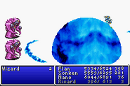 Flare X cast on the party inFinal Fantasy II (GBA).