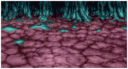 Waterfall Cavern battle background in Final Fantasy (GBA).