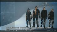 Main menu in Final Fantasy XV (work in progress)