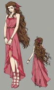 Artwork of Aerith's second dress for Final Fantasy VII Remake.