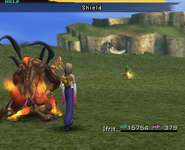 Ifrit using Shield.