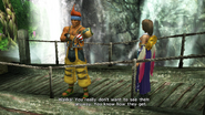 Wakka talking about Yuna's visitors.