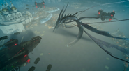Leviathan amid imperial airships in FFXV