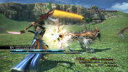 Fang attacking in Final Fantasy XIII.