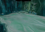 A battle background in Ice Cavern.