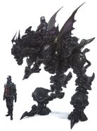 A Garlean magitek reaper, with soldier for scale.