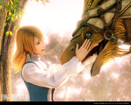 Refia with a Chocobo 1280x1024