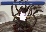 Matando um inimigo em Final Fantasy IX.