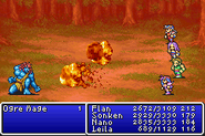 Fire6 cast on all enemies in Final Fantasy II (GBA).