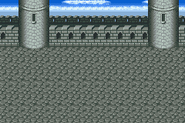Standard castle battle background in Final Fantasy V (SNES).