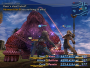Vaan, Penelo and Balthier fighting an .