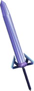 In-game model of the Crystal Sword from Final Fantasy VII.