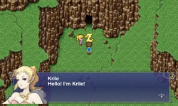Krile talking to Boko.