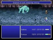 Effects of Sap on a target when it kills them in Final Fantasy IV: The After Years (Wii).