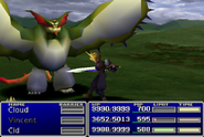 Cloud attempting to steal in Final Fantasy VII.