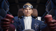 Cid piloting the Tiny Bronco from FFVII Rebirth