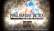 The War of the Lions Main Menu.