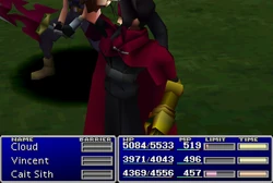 Vincent using Manipulate in Final Fantasy VII.