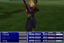 Cloud using an item on an ally.