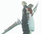 Cloud and Aerith in AC allusion from FFVII Rebirth