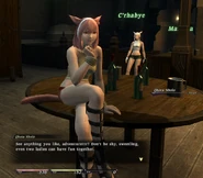 Qhota Nbolo talking to the adventurer.