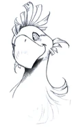 Chocobo portrait sketch.