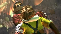 Auron sending Tidus to Spira.