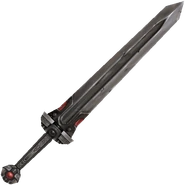 Bune's weapon in-game.