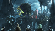 Golbez and the Four Fiends in the opening FMV (PC).