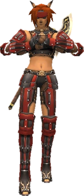 Mithra Warrior in Artifact Armor.