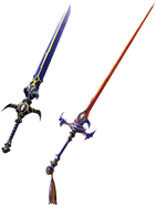 Cecil's Dark Sword and Lustrous Sword.