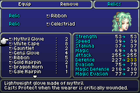 FFVI GBA Relic Menu