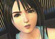 Rinoa being thrust toward Adel.