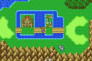 Walse on the World Map in Bartz's world (GBA).