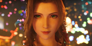 Aerith at Wall Market in FFVII Remake