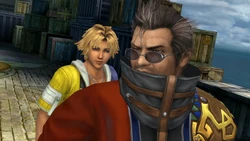 Tidus and Auron in Luca.