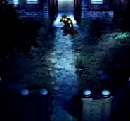 Zack leaving the mansion with Cloud in Before Crisis -Final Fantasy VII-.